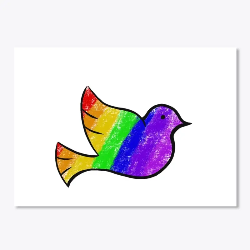 Rainbow Dove Sticker