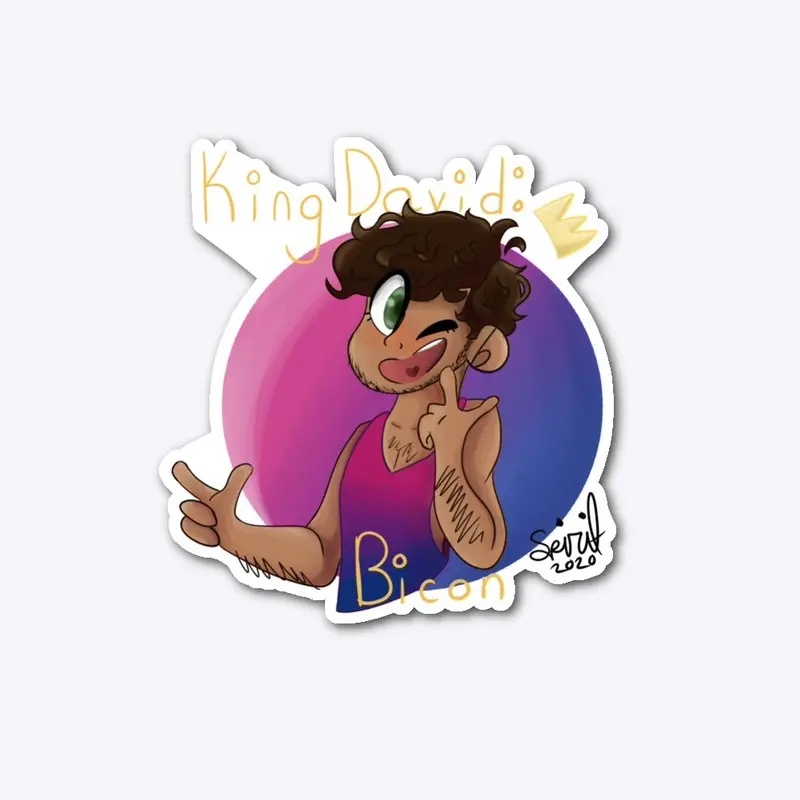 King David Bicon Sticker